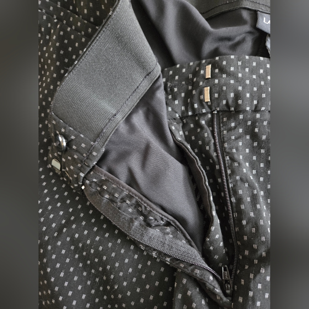Lane Bryant Plus Size Black Patterned Pants
